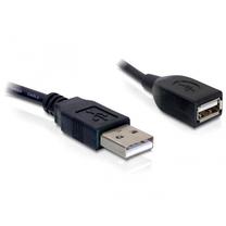 Vads Delock USB/USB USB 2.0 A male, USB 2.0 A female, 0.15 m, melna krās.
