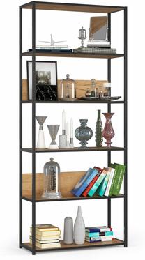 Pastatoma lentyna Akord Furniture Factory, ąžuolo sp./juoda sp., 192 cm x 80 cm x 32 cm