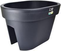 Balkoninis vazonas Lofly Railing, plastikinis, 40 cm x 26.5 cm, antracito sp.