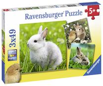 Пазл 3in1 Ravensburger Cute Bunnies, 147 шт.