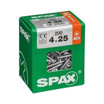Koka skrūve, universāls Spax T20, 4 x 25 mm, balta krās., 200 gab.