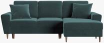 Kampinė sofa - lova Micadoni Moghan MIC_RCF_2_F2_MOGHAN7, mėtinė (mint) sp., dešininė, 241 x 145 cm x 88 cm