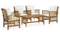 Āra mēbeļu komplekts VLX Garden Lounge Set, brūns krās., 4 sēdvietas