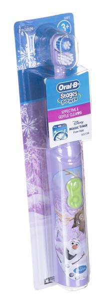 Elektrinis dantų šepetėlis Braun Oral-B Stages Power DB3010 Frozen, violetinė sp.