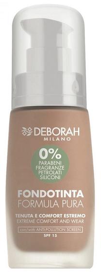 Skystas makiažo pagrindas Deborah Milano Pure Formula SPF15, 03 apricot, 30 ml