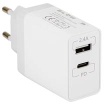 Telefono įkroviklis Blow USB+USB-C 30W, USB/USB-C, balta sp., 30 W