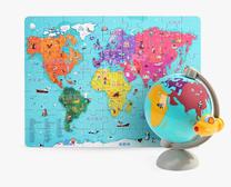 Пазл TopBright World Map In Globe 120427, 30 см x 40 см, 64 шт., многоцветный