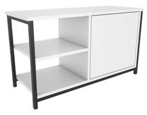 ТВ стол Kalune Design Muskegon, белый цв./черный цв., 89.6 см x 35.3 см x 50.8 см