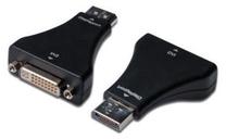 Adapteris Assmann Display port male, DVI-I female, melna krās.