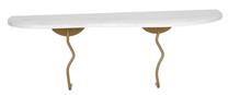 Sieninė lentyna Kalune Design Edera, aukso sp./balta sp.
