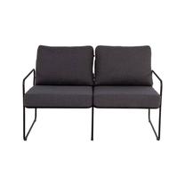 Lauko sofa Patio Nefryt, juoda sp./pilka sp., 81 cm x 129 cm x 84 cm