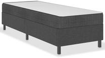 Lova viengulė VLX Box Spring 287462, 100 x 200 cm, pilka sp., be čiužinio, su grotelėmis