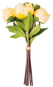 Искусственный цветок, пион Home4you In Garden Peony Bunc, желтый цв., 30 см