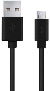 Laidas Esperanza USB 2.0 male, Micro USB male, 0.8 m, juoda sp.