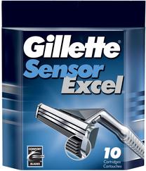 Skutimosi peiliukai Gillette Sensor Excel, 10 vnt.
