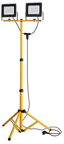 Ehitusvalgusti koos statiiviga, alus Forever Light Work Light, 50 W, 8000 lm, 4500 - 6000 °K, IP66, must v./kollane v.