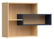 Sieninė lentyna Wesker S464-POL-DANA/UG, ąžuolo sp./tamsiai mėlyna sp., 60 cm x 89.5 cm x 22 cm