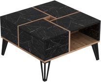 Kavos staliukas Kalune Design Nirvana, juoda sp., 71.8 cm x 71.8 cm x 43.8 cm