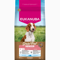 Kuiv koeratoit Eukanuba Grain Free Senior, kalaliha, 3 kg