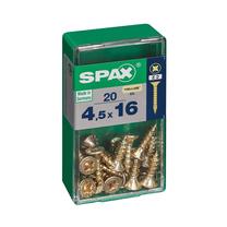 Koka skrūve, universāls Spax, 4.5 x 16 mm, dzeltena krās., 20 gab.