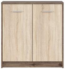Komoda Nepo Plus S435-KOM2D-DMON/DSO, ąžuolo sp./ruda sp., 84 cm x 80 cm x 34 cm