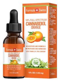 Kūno aliejus Formula Swiss Cannabidiol Orange Full Spectrum 10%, 10 ml