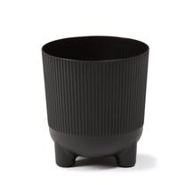Gėlių vazonas Lamela Aria 225-04, plastikinis, Ø 14 cm, juoda sp.
