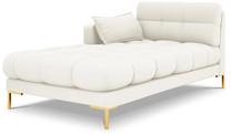 Sofa Micadoni Home Mamaia Chaise Longue, šviesiai ruda sp., kairinė, 185 x 102 cm x 75 cm