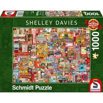 Dėlionė Schmidt Shelley Davies Vintage Sewing Supplies 109969, 49.3 cm x 69.3 cm, 1000 vnt., įvairių spalvų