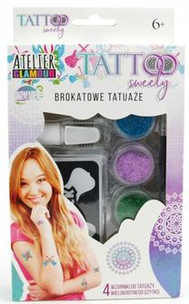 Rinkinys tatuiruotėms Dromader Atelier Glamour Glitter Tattoos 01145