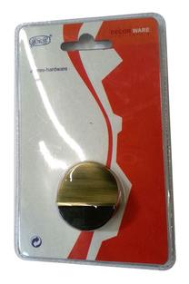 Durų atrama James Hardware DS084, 1.7 cm, Ø 3.9 cm, plastikas/guma/plienas, žalvario sp.