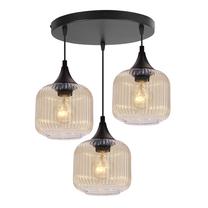 Lampa griesti Candellux Lighting Estas 33-51684, E27, 3 x 40 W, dzintara krās. / melna krās.
