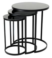Kavos staliukas Kalune Design Dunya Nesting 3 Pieces, juoda sp., 47 cm x 47 cm x 56 cm
