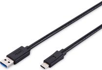 Vads Assmann USB Cable USB/USB USB 2.0 A male, USB 2.0, 1.8 m, melna krās.