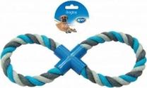Žaislas šuniui, virvinis Duvo 8-Pull Ring, 33 cm, mėlyna sp./balta sp./pilka sp.