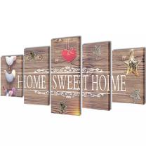 Foto paveikslas VLX Home Sweet Home 5pcs, 50 cm x 100 cm