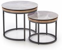 Kavos staliukų komplektas Itaka, pilkas/grafito, 44 - 54 cm x 54 cm x 38 - 48 cm, 2 vnt.