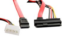Laidas 4World 29pin SAS To 7pin SATA 0.45m 4 pin Molex male, E-SATA, 0.45 m, raudona sp.