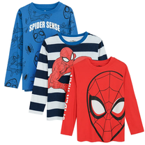 Krekls ar garām piedurknēm, klasisks, zēniem Cool Club Spider-Man LCB2711462-00, zila krās./balta krās./sarkana krās., 128 cm, 3 gab.