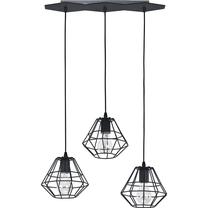 Valgusti rippuv TK Lighting Diamond 846, E27, 3 x 60 W, must v. / must v.