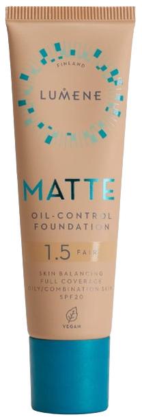 Skystas makiažo pagrindas Lumene Matte Oil-Control, SPF 20, 1.5 fair, 30 ml