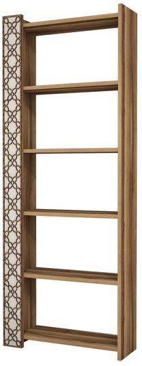 Pastatoma lentyna Kalune Design City 845HCT3609, kreminė sp./riešuto sp., 170 cm x 64.6 cm x 24.2 cm