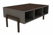 Kavos staliukas Kalune Design Linea, ruda sp./tamsiai pilka sp., 90 cm x 60 cm x 40 cm