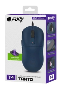 Belaidė žaidimų pelė Fury Tanto T4, mėlyna sp.