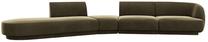 Modulinė sofa Micadoni Miley Blu77, žalia sp., kairinė, 372 x 160 cm x 70 cm