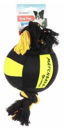Žaislas šuniui, kamuoliukas Flamingo Matchball, Ø 13 cm, geltona sp./juoda sp., 13 cm