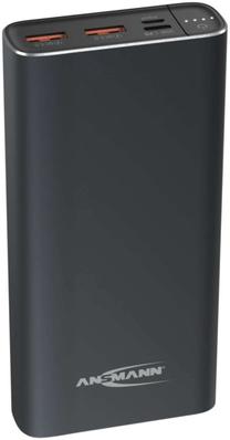 Lādētājs-akumulators (Power bank) Ansmann, 20000 mAh, melna krās.