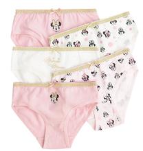 Комплект трусиков, классическая, для девочек Cool Club Minnie Mouse LUG2712024-00, белый цв./розовый цв., 134/140 см, 5 шт.