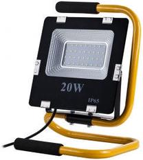 Prožektorius be judesio daviklio, pastatomas ART 4101552, 20 W, 1400 lm, 4000 °K, IP65, juoda sp./geltona sp.