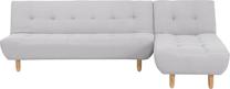 Kampinė sofa - lova Beliani Alsten, šviesiai pilka sp., kairinė, 257 x 163 cm x 80 cm